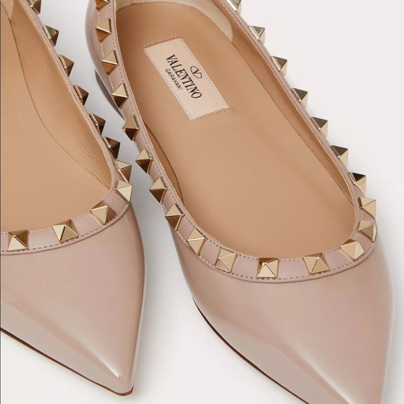 Valentino Garavani Patent Rockstud Pointed Toe Ballerina Flat size 40 - Picture 12 of 12